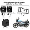 "Bidón de combustible negro con soporte de sillín" Apto para Royal Enfield Meteor 350