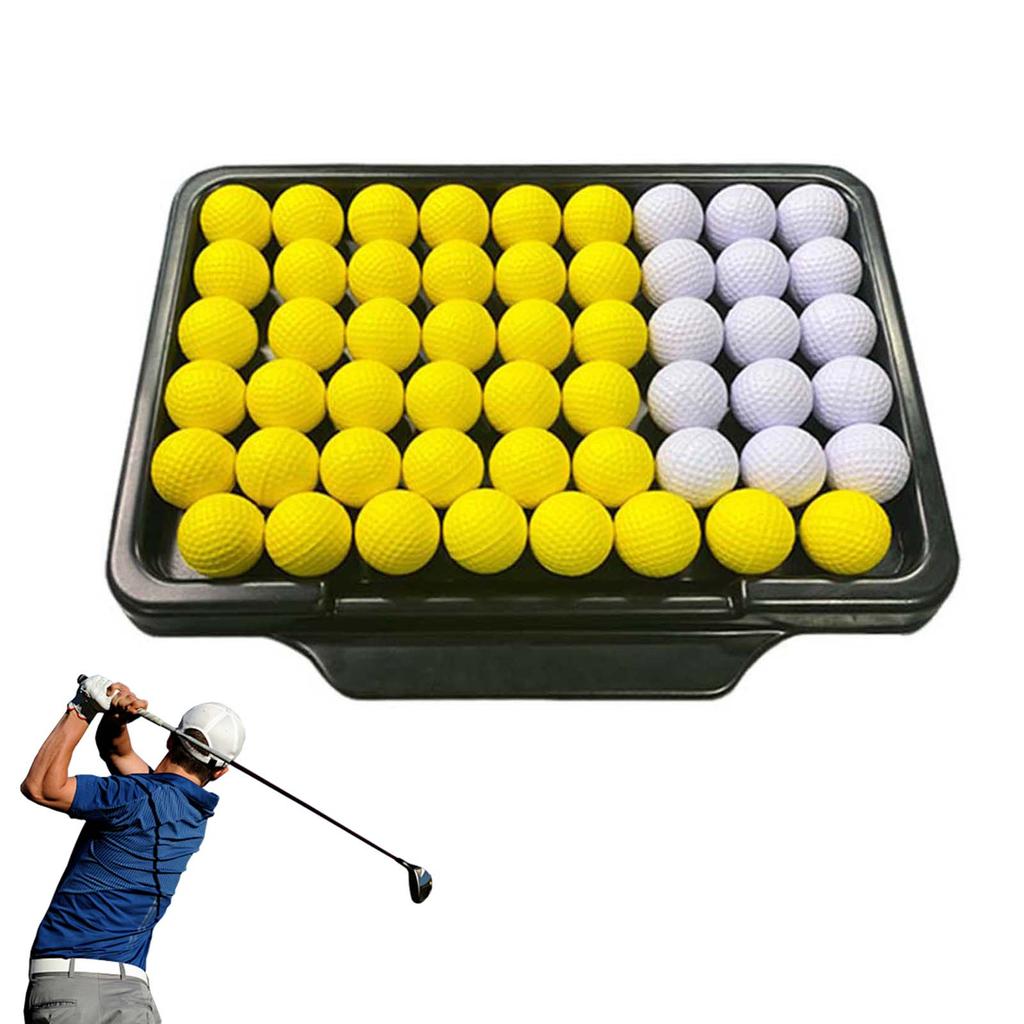 Large Golf Ball Holder Golf Driving Range Practice Balls Box Set Training Accessories with Storage Container for Golfers