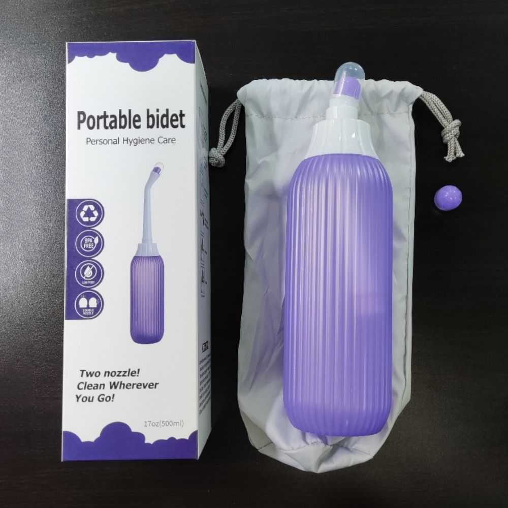 500ml Portable Bidet Spray Large Capacity Private Parts Flushing Device Travel Use