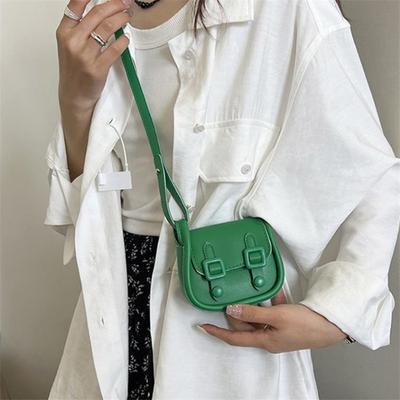 Chic Mini Saddle Bag  Lipstick Bag for Women Stylish Vintage Simple Small Handbag Shoulder Bag for Girls Square Crossbody Bag