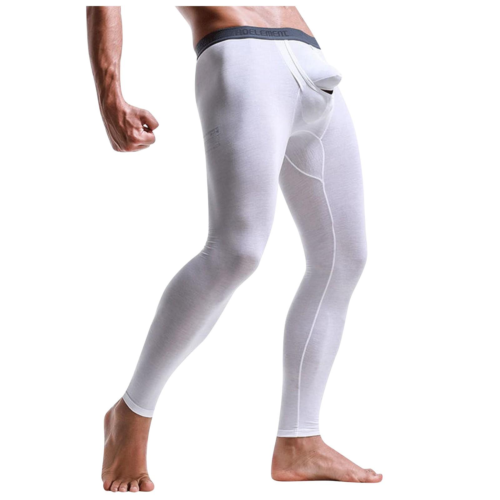 

(Счастливчик)Мужские длинные брюки с разделенными пулями, тонкие сексуальные тонкие теплые брюки XL белый