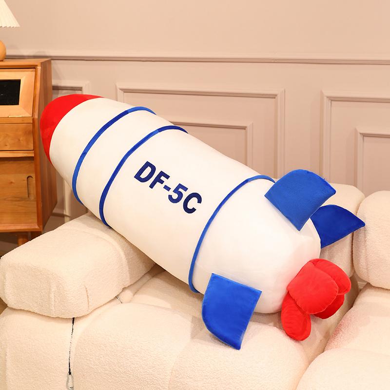 Grote Raket Lang Kussen 15/130Cm Dongfeng Raket Pop Df-5C Pluche Hanger Knuffelkussen Militaire Liefhebber Jongen Cadeau 130cm