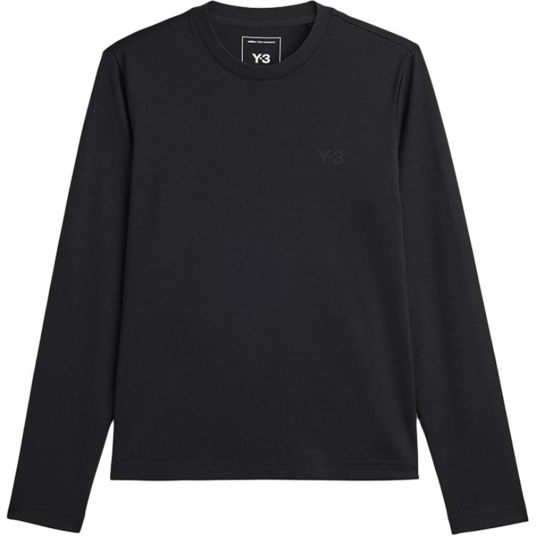 

Y-3 Минималистичная повседневная однотонная футболка с длинным рукавом женские топы JX2291 S