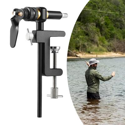 Rotate Fly Tying Vise Fishing Hook C Clamp Tying Vise Fly Fishing Tool Kit