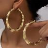 3pairs Hoop Earrings Set Big Geometry Round Circle Earring for Women Girls Gold Color Metal Exaggerate Earring Party Jewelry