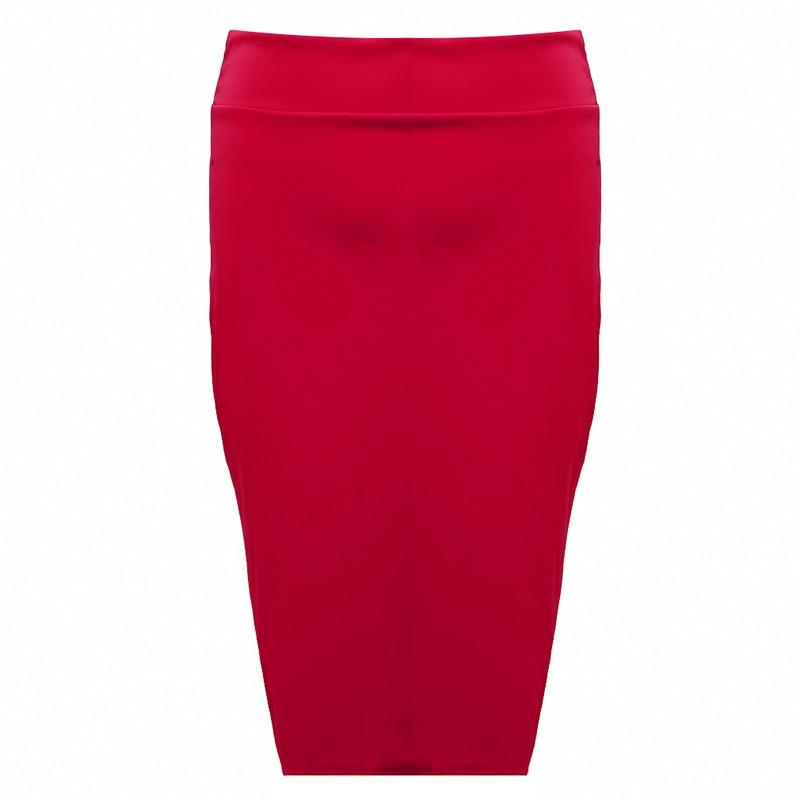 Women Fashion Sexy Office Slimming Buttocks Knee-Length Skirt Stretchable Midi Pencil Skirt