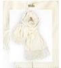 White Cashmere Scarf: Thickened, Solid Color, Versatile for Women & Men, Perfect for Autumn & Winter