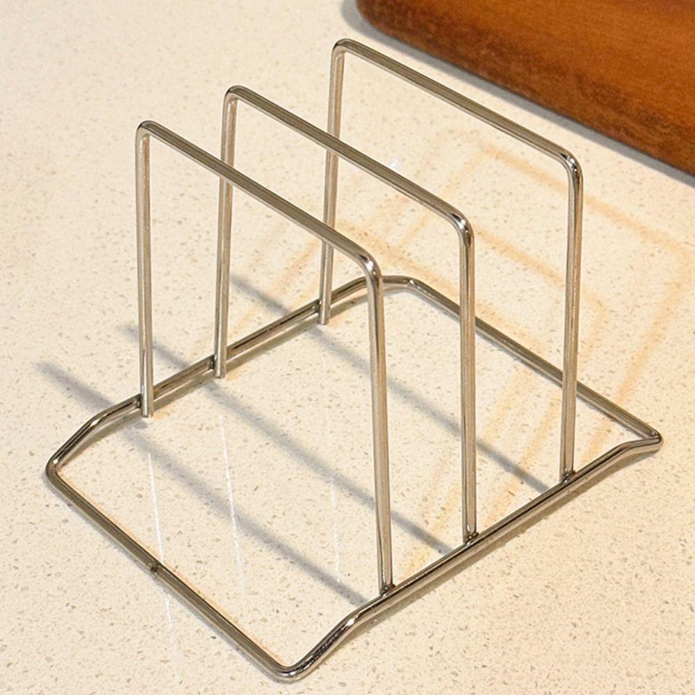 Space Saving Cutting Board Storage Rack Non-Slip Pot Pan Lid Holder  Kitchen Storage