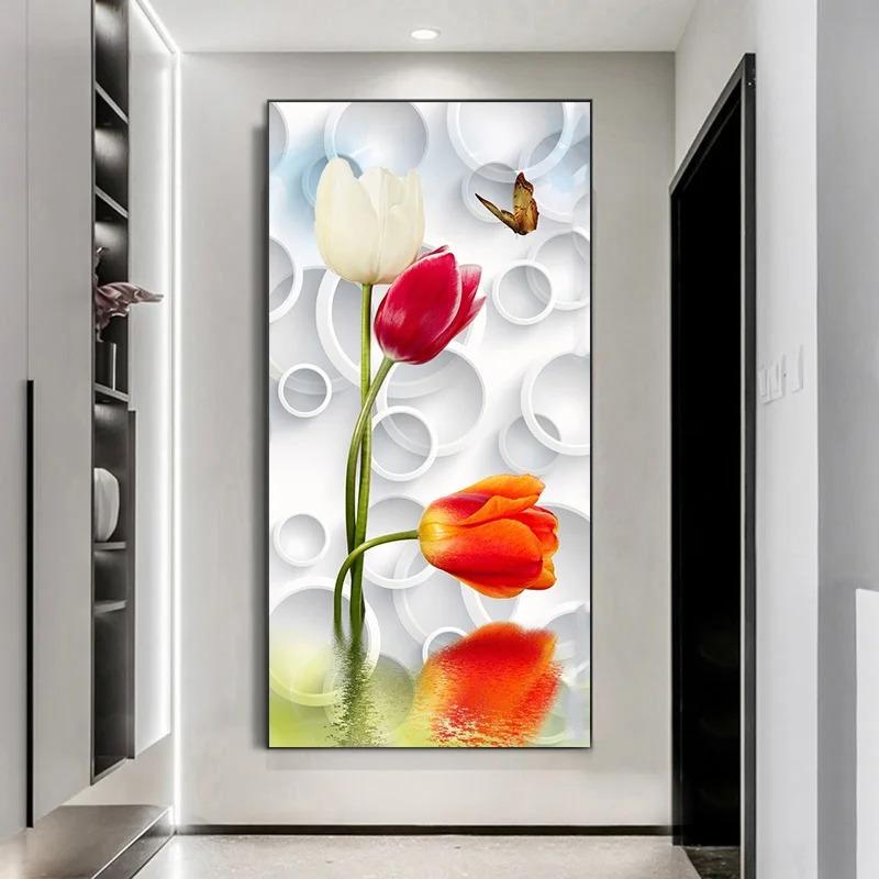 Retro Butterfly Flower Canvas Paintings Wall Art Pictures Chinese Style Vintage Poster And Prints for Living Room Aisle Decor