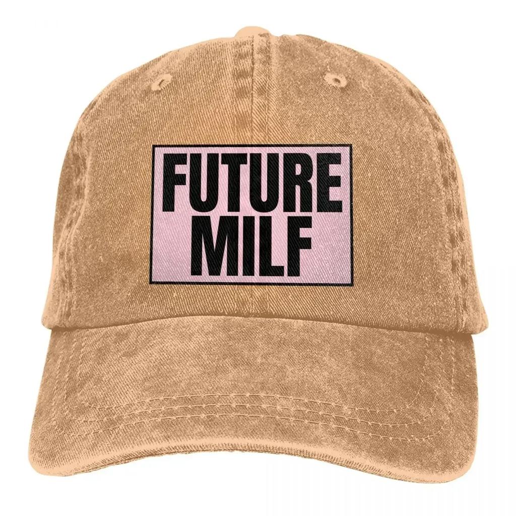 Future Milf Multicolor Hat Peaked Women's Cap Pink Black Personalized Visor Protection Hats