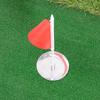 1 Set Golf Hole Cup Flag Precise Detachable Reusable High-impact Easy Installation Backyard
