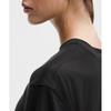 Lululemon Jersey Training Cropped Short Sleeve Shirt  Flocked Black Black
