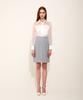 Chaenyuyog Heart Tweed H-Line Midi Skirt [Purple]