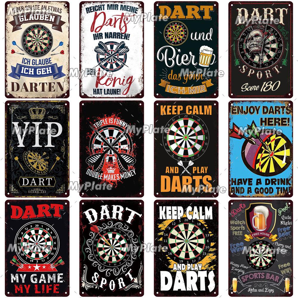 MyPlate Darts 180 Metal Sign Beer Bar Vintage Plaque Shop Tin Sign Plate Wall Decor For Bar Club Art Painting Poster Gift