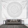 Abstract Grey Mandala Tapestry Wall Hanging Art Bohemian Psychedelic Hippie Tapiz Aesthetics Room Home Decor Background Fabric