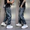 Design Sense, Washed and Made Old Jeans, Men's New Slim-fitting Mid-waist Long Pants, Spring and Autumn Men's Pants