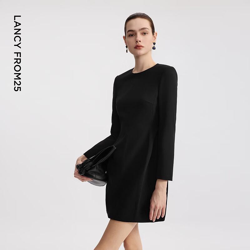 Langzi Elegant Round Neck A-Line Dress