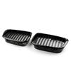 Front Fence Grill Grille ABS Gloss Black Mesh For BMW 5-Series 2001 2002 2003 2004