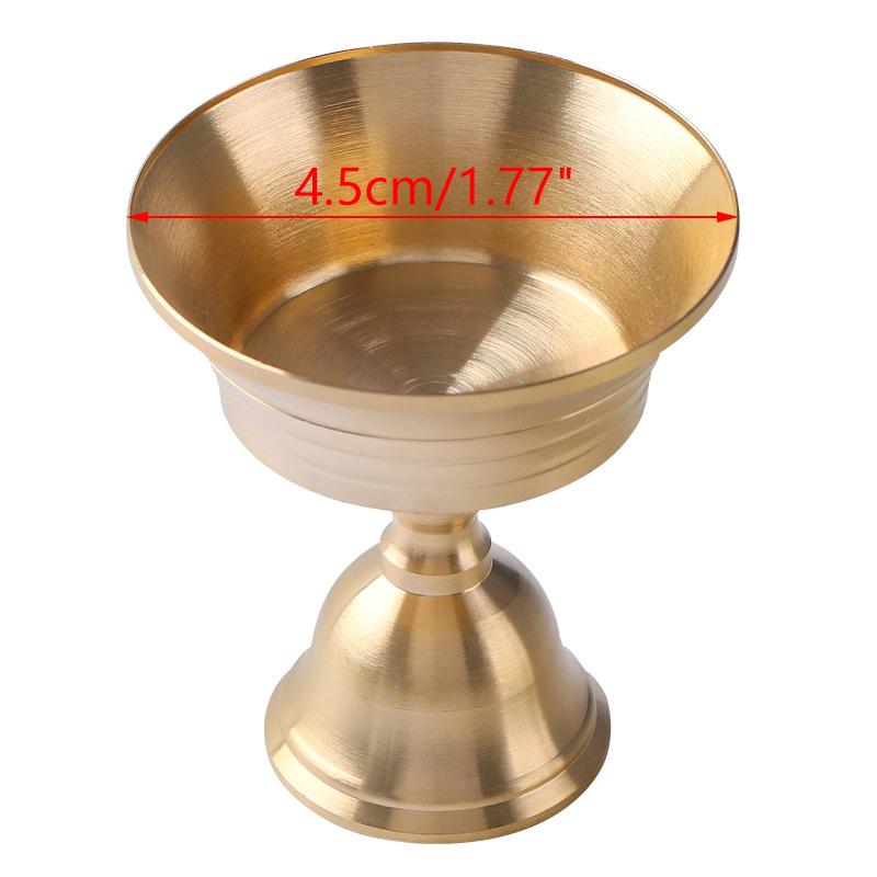 1PC Candle Holders Copper Butter Lamp Holder Long Lamp Candlestick Put Candle Copper Cup Home Decor