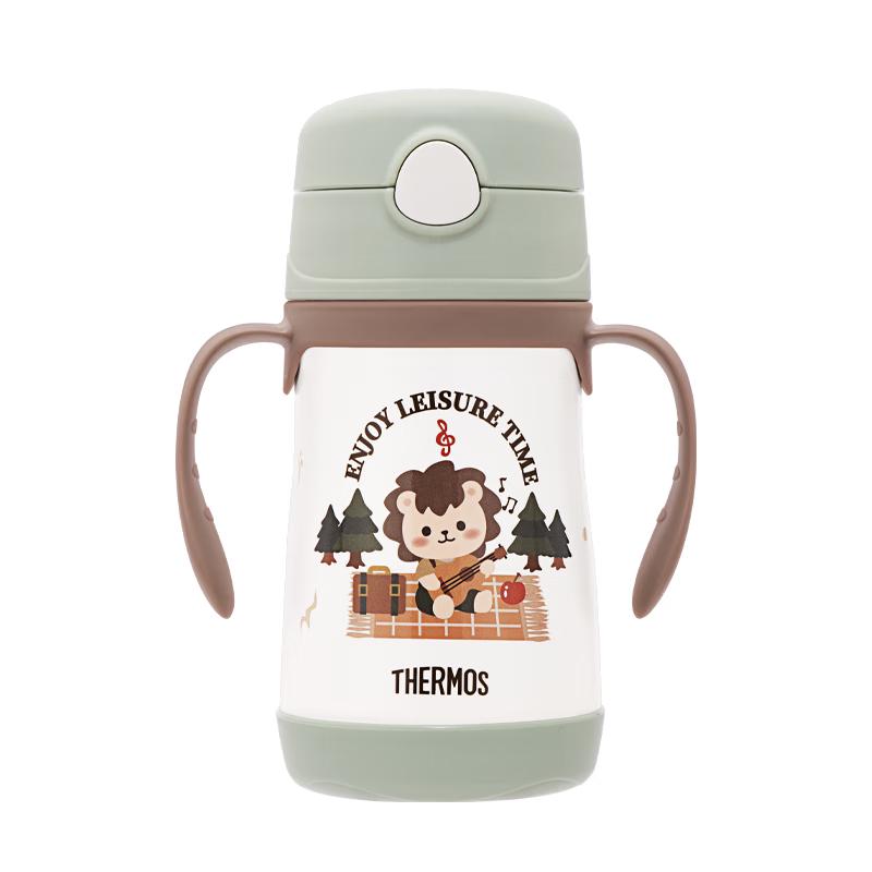 THERMOS 316L Stainless Steel Kids Insulated Straw Cup