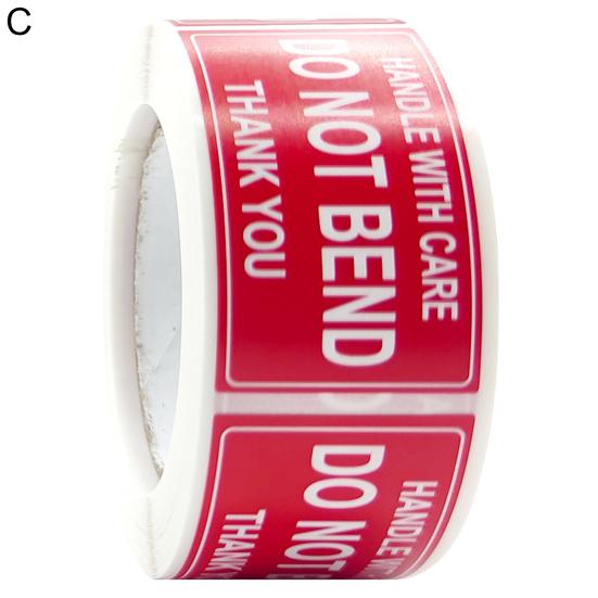 1 Roll Fragile Warning Label Sticker Self Adhesive Easy to Stick Eye-catching Handling Awareness Fragile Warning Label Tag for Shipper