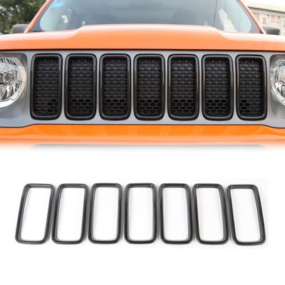 Car Front Molding Lid for Jeep Renegade    2022 2023 Middle Grille Cover Trim Stickers Exterior Styling Accessories