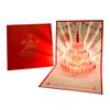 Musical and Light 3D Popup Greeting Card Luxurious Foil Stamping Cards  Birthday Party Supplies