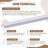 20 FT/240 IN Self Adhesive Ceiling Curtain Track Rail No Drill Rod Screws or Tools No Damage for Windows Cabinet Closet Bathroom Shower Curtain Room