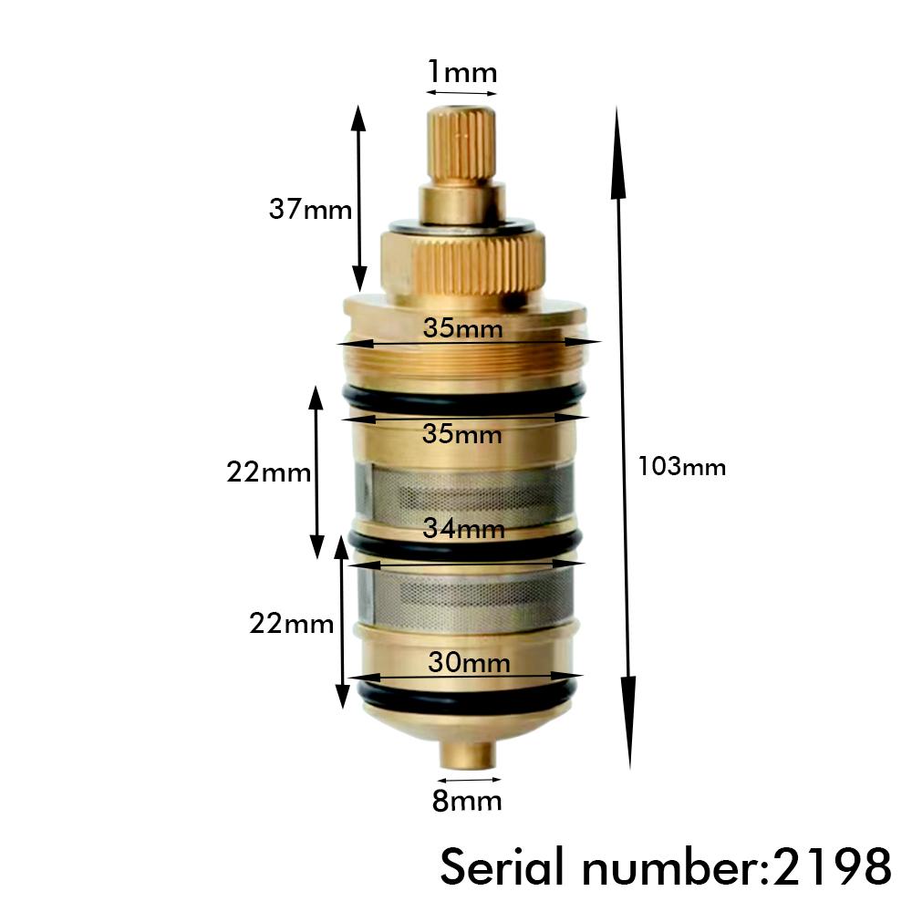 Termostatická sprchová kartuše, mosazná náhrada, regulace teploty, oprava ventilu sprchové baterie v koupelně