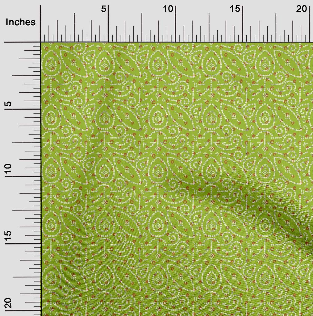 oneOone Cotton Flex Carmine Red Fabric Ethnic Bandhani Fabric For Sewing Printed Craft Fabric By The Yard 40 Inch