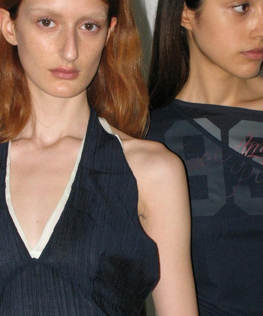 Partimento Woman Sheer Layer 2-In-1 Halter Dress_Navy