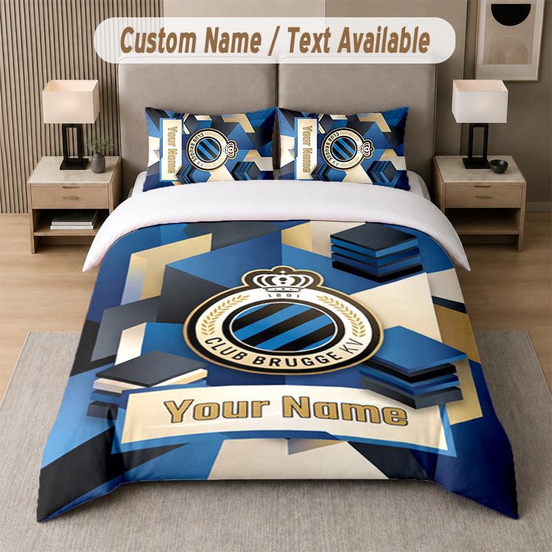 Club Brugge FC Design Bedding Set Custom Text 1 Duvet Cover & 2 Pillow Cases