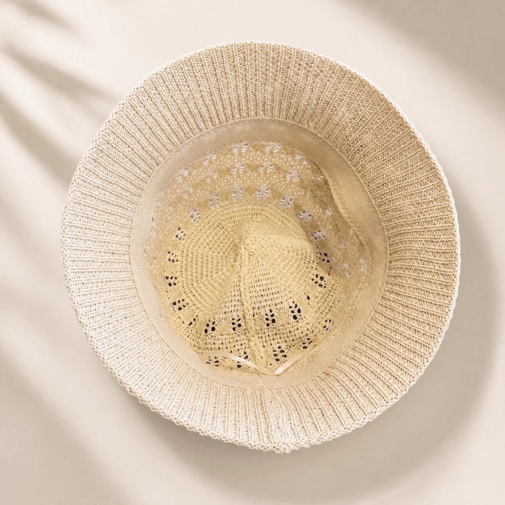 3D Flower Embroidered Fisherman Hat Foldable Straw Hat Fashion Bucket Hat  Outdoor