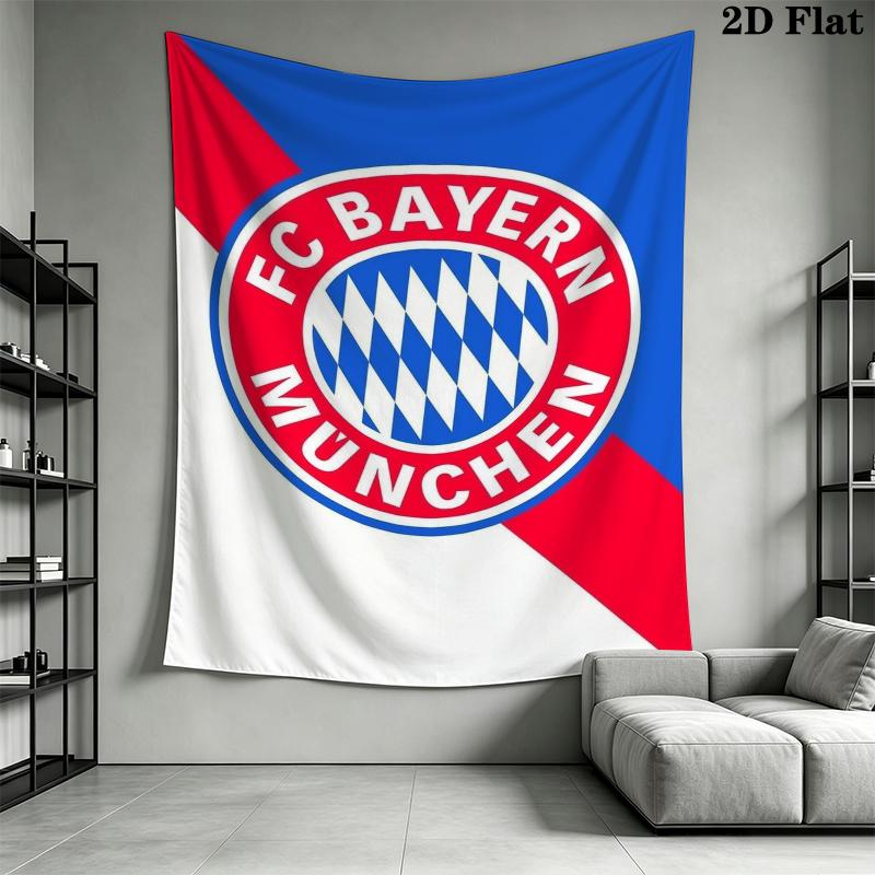 FC Bayern Munich Wall Tapestry Aesthetic Wall Hanging Printed Fabric Blanket Decorative Tapestries for Bedroom Living Room Home Decor