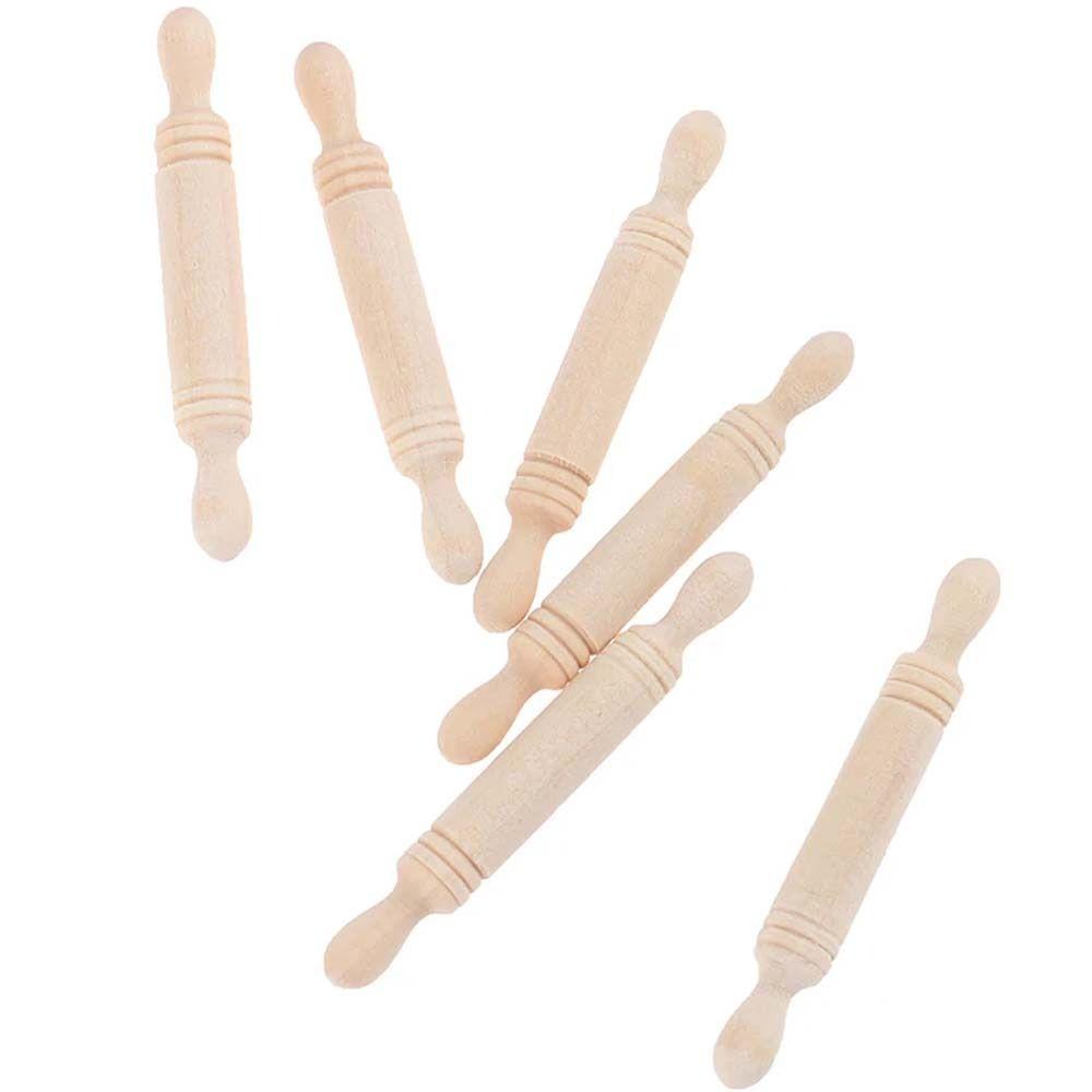 10pcs Simulation Doll House Wooden Rolling Pin Mini Kitchen Accessories  Home Decor