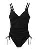 Azura Exchange Ribbed Knit One Piece Swimsuit with Adjustable Straps
