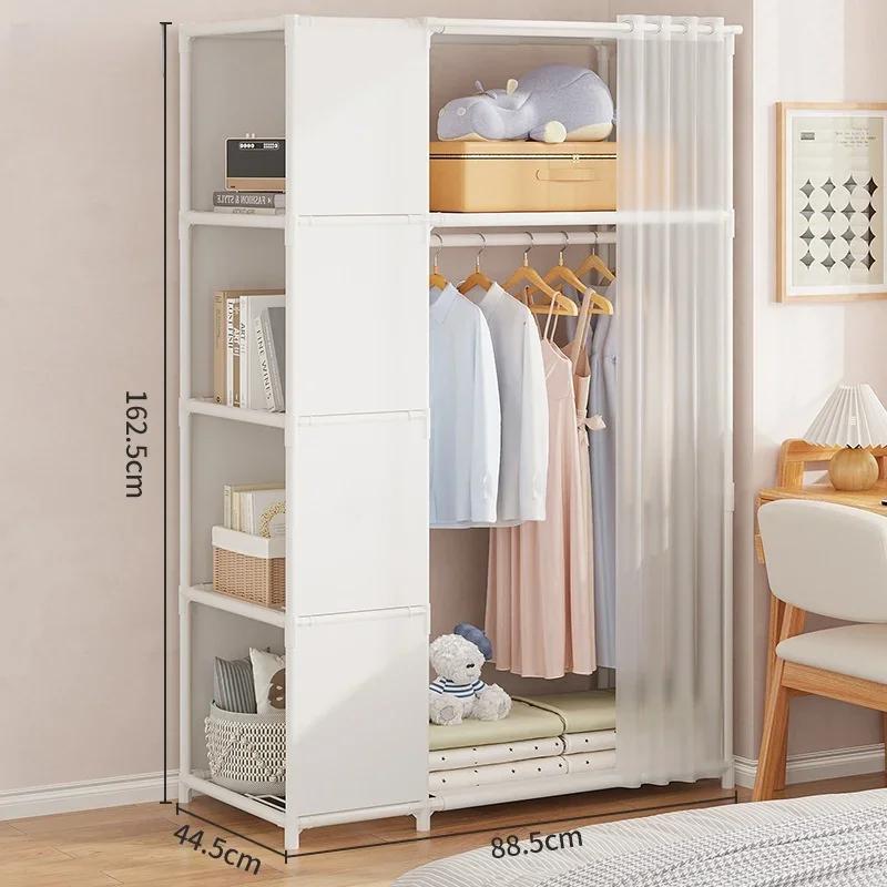 Multi-layer Wardrobe Storage Rack Dustproof Wardrobe Household Bedroom Simple Assembly Storage Cabinet Sundries Organizing Shelf