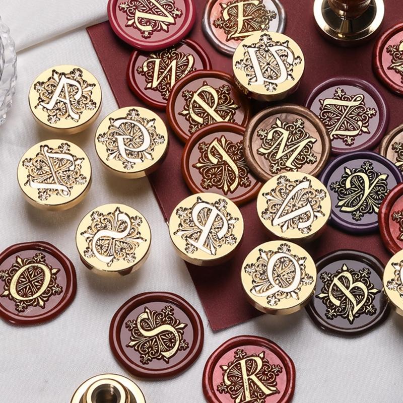 Letter Series Sealing Wax Stamp for Christmas Envelopes Card Wedding Invitation Decorations Capital F Wax Seal Stamp