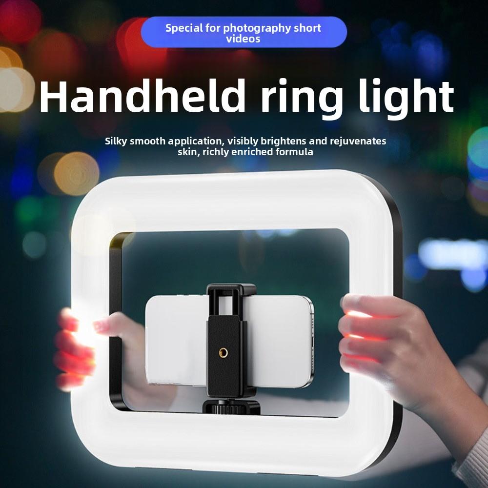 Handheld LED Video Light with Clamp Phone Fill Light Practical Selfie Fill Light  Live Streaming