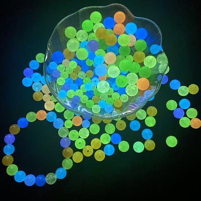 Colorful Acrylic Glow-in-the-dark Beads Diy Handmade Beading Materials Homemade Bracelet Necklace Jewelry Materials Accessories Loose Beads