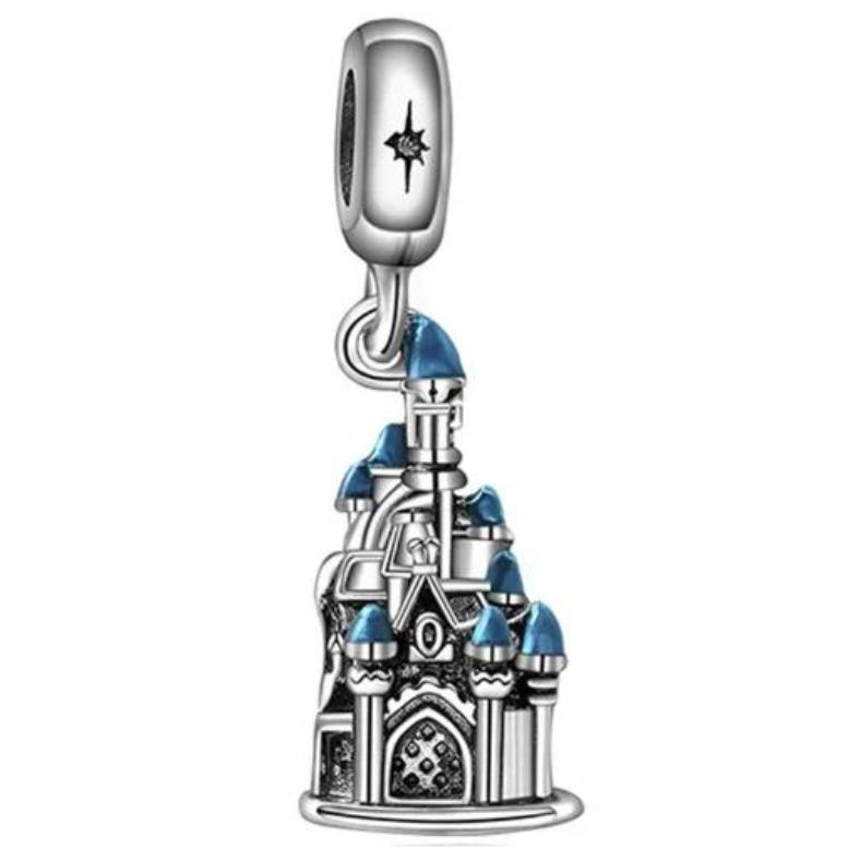 Landmark Building Charms 925 Silver Eiffel Tower Statue of Liberty Beads Keychain Metal Bracelet DIY Fine Jewelry Gift