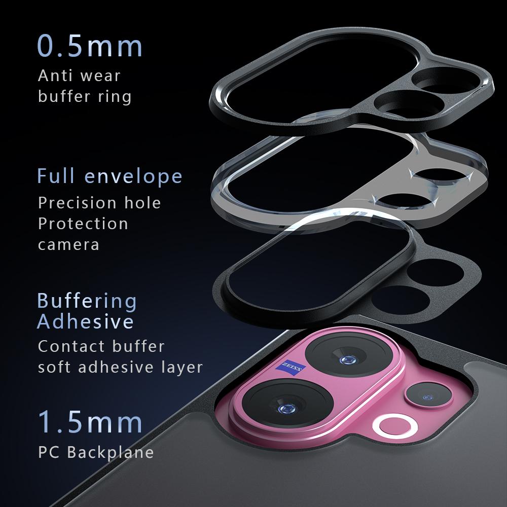 Pro vivo V60 5G Pouzdro TPU + PC Nárazuvzdorné Průhledný Kryt na Telefon