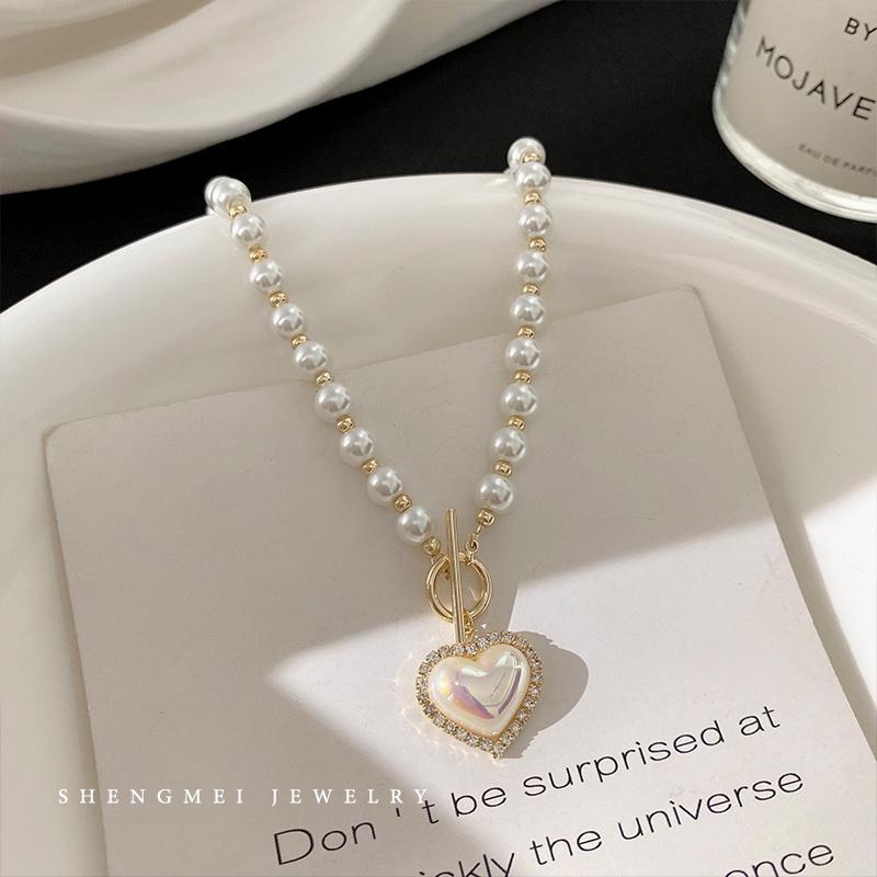 IF ME  Fashion Necklaces Crystal Love Pendant Gold Necklace Women Jewelry Accessories