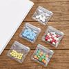 10PCS Waterproof Self‑Sealing Pill Organizer Clear Small Item Storage Bag Zipper Pill Bags  for Home