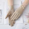 Damen Sonnenschutzhandschuhe Neue Frühling und Sommer Fahrhandschuhe Spitze Schleife Reiten Rutschfest Dünne Touchscreen-Handschuhe