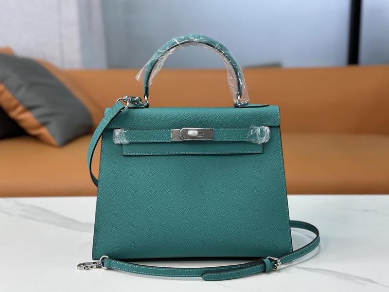 26 New Genuine Leather Women's Bag Palm Pattern Mini 22CM25 Silver Buckle Handbag Single Shoulder Diagonal Cross-border