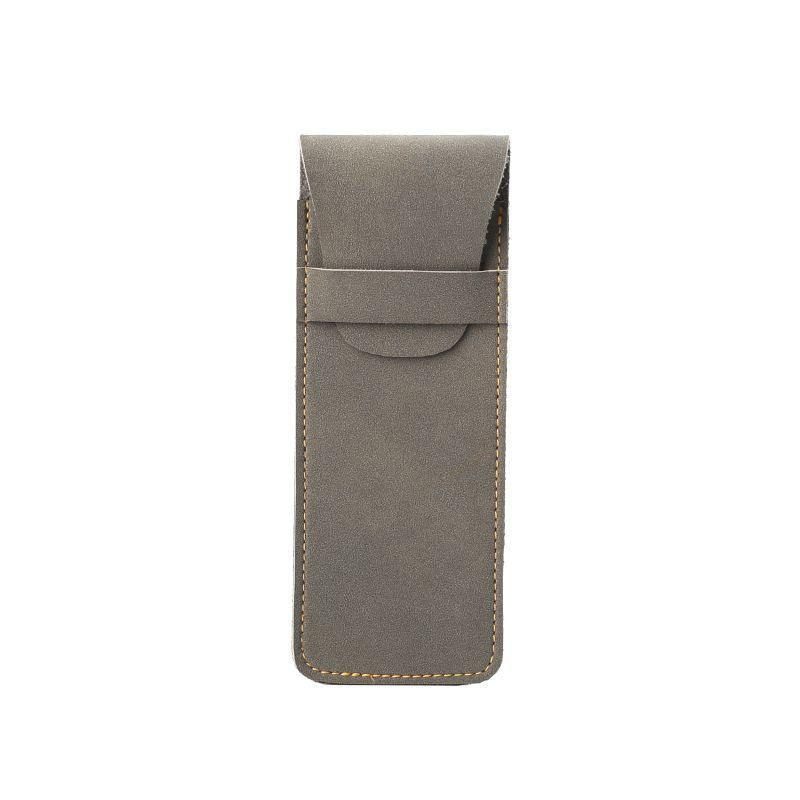 PU Leather Flip-top Pen Case High-end Pen Protection Cover for Large-capacity Double-ended Pen Set
