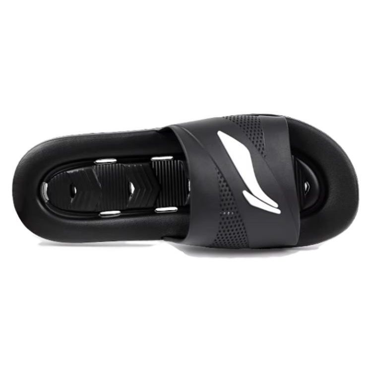 Li-Ning Comfortable Versatile EVA Rubber Sole Silent Slide Sandals Men Footwear Black White LNXT927-1