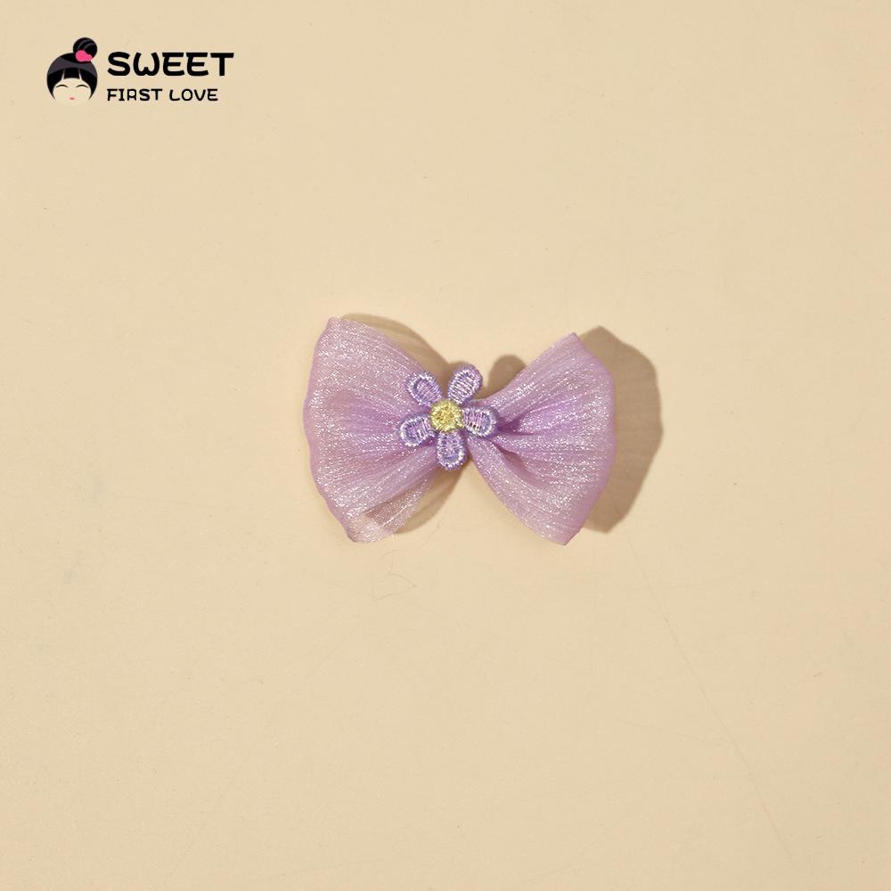 

Korean Style Mesh Flower Bow Hair Clip for Girls - Baby Frizzy Hair Side Clip & Children s Hair Accessory