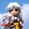 14cm Inuyasha Sesshomaru Kagome Zhuye Kawaii Anime Figure Gk Statue Model Toy Figures Ornaments Collect Office Decorations Gifts